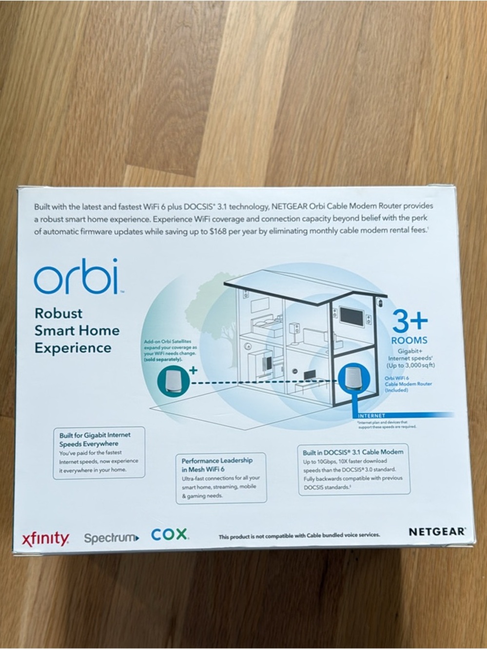 NETGEAR Orbi AX4200 White Modem Router Combo - Picture 3 of 4